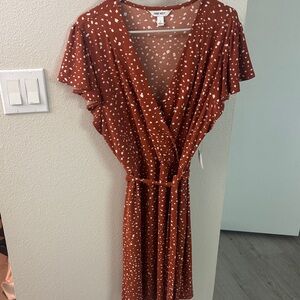 Nine West Terracotta Wrap Dress
